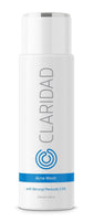 Benzoyl Peroxide Wash 2.5% Acne Treatment for Body & Face | Unbuffered Micronized Medical Grade [Strong] Breakout Control Anti Acne Foaming Skin Cleanser | Claridad Fast Acting Zit